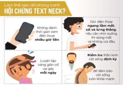 một số cách phòng tránh hội chứng Text-neck